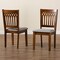 Baxton Studio Genesis Modern Grey Fabric and Walnut Brown Finished Wood 2-Piece Dining Chair Set 230-2PC-13191-ZORO - alternate 7